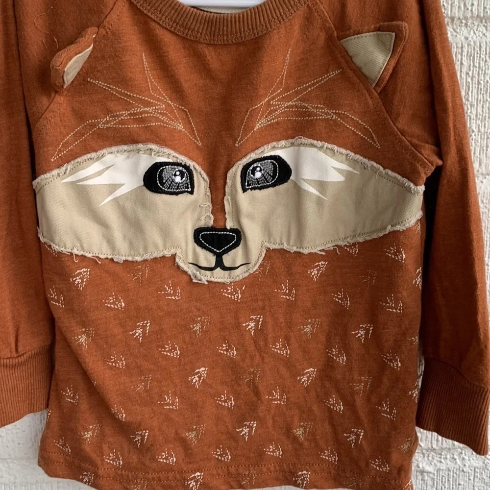 OshKosh B'gosh Orange Fox Long Sleeve Shirt sz 2T